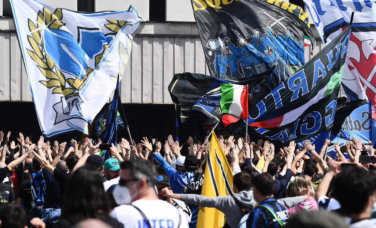 Inter, l'enorme striscione della Curva Nord: «Il sogno degli Uomini liberi diventa realtà» 28 Tifosi Inter 7