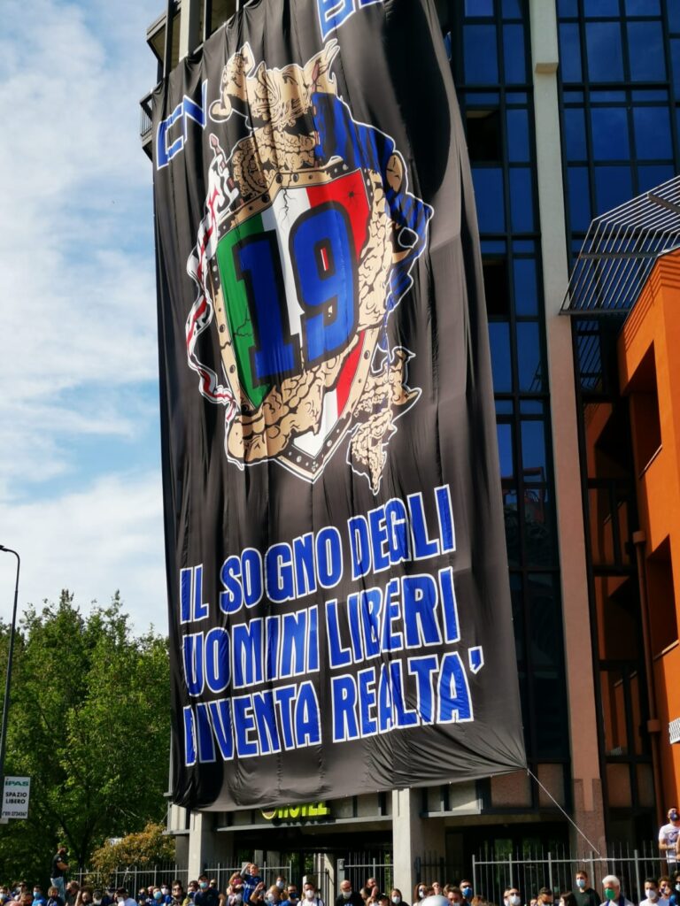 Inter, l'enorme striscione della Curva Nord: «Il sogno degli Uomini liberi diventa realtà» 29 WhatsApp Image 2021 05 08 at 16.33.49