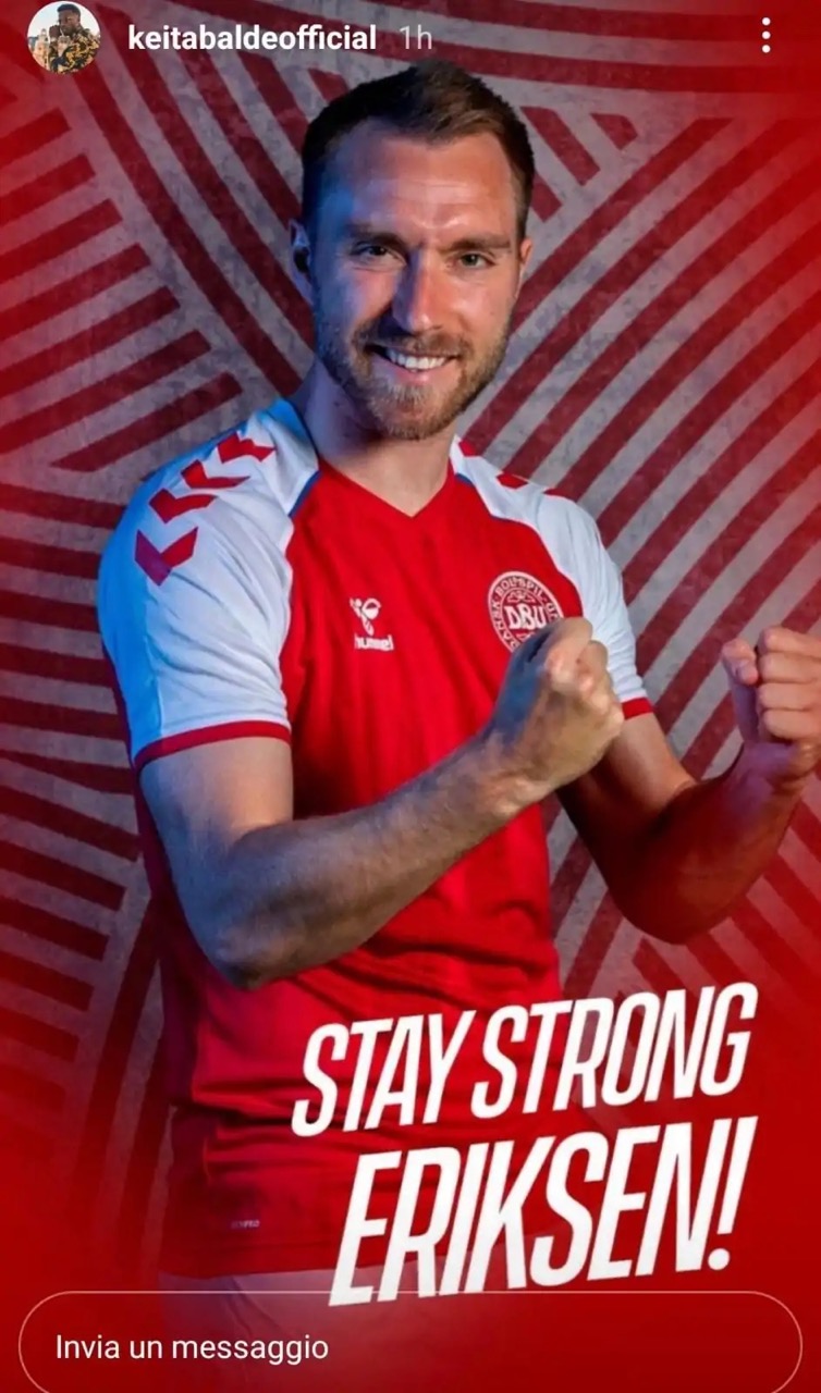 Malore Eriksen, il messaggio di Candreva e Keita Balde - FOTO 29 photo 2021 06 12 23.01.20