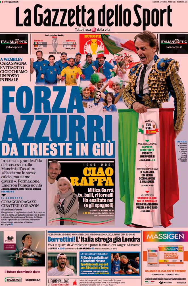 Le Prime Pagine dei Quotidiani Sportivi di Oggi - 6 Luglio 27 WhatsApp Image 2021 07 06 at 07.27.25