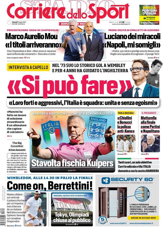 Le Prime Pagine dei Quotidiani Sportivi di Oggi - 9 Luglio 28 WhatsApp Image 2021 07 09 at 07.41.52 1