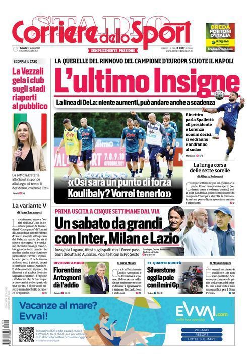 Le Prime Pagine dei Quotidiani Sportivi di Oggi – 17 luglio 28 WhatsApp Image 2021 07 17 at 07.30.30