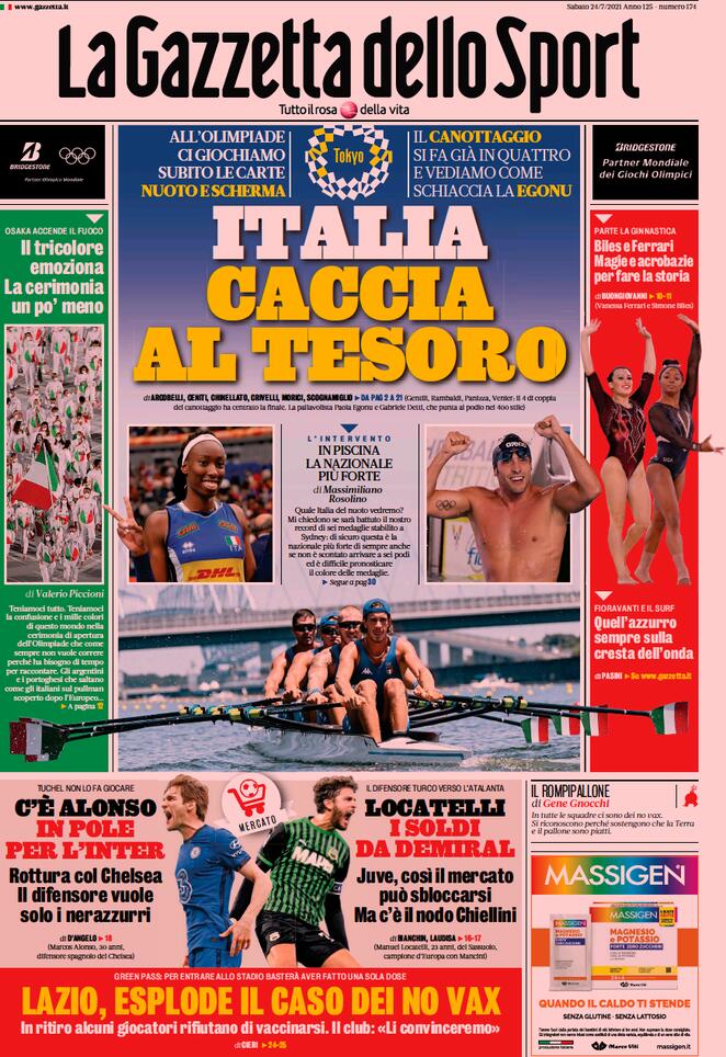 Le Prime Pagine dei Quotidiani Sportivi di Oggi – 24 luglio 27 WhatsApp Image 2021 07 24 at 07.37.14