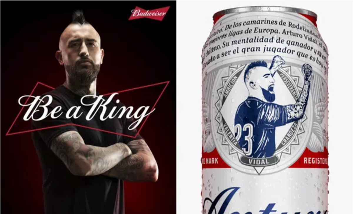 Vidal diventa una birra: il suo volto sulle lattine Budweiser 26 464d5b8224438c1659018f21b74ec56d