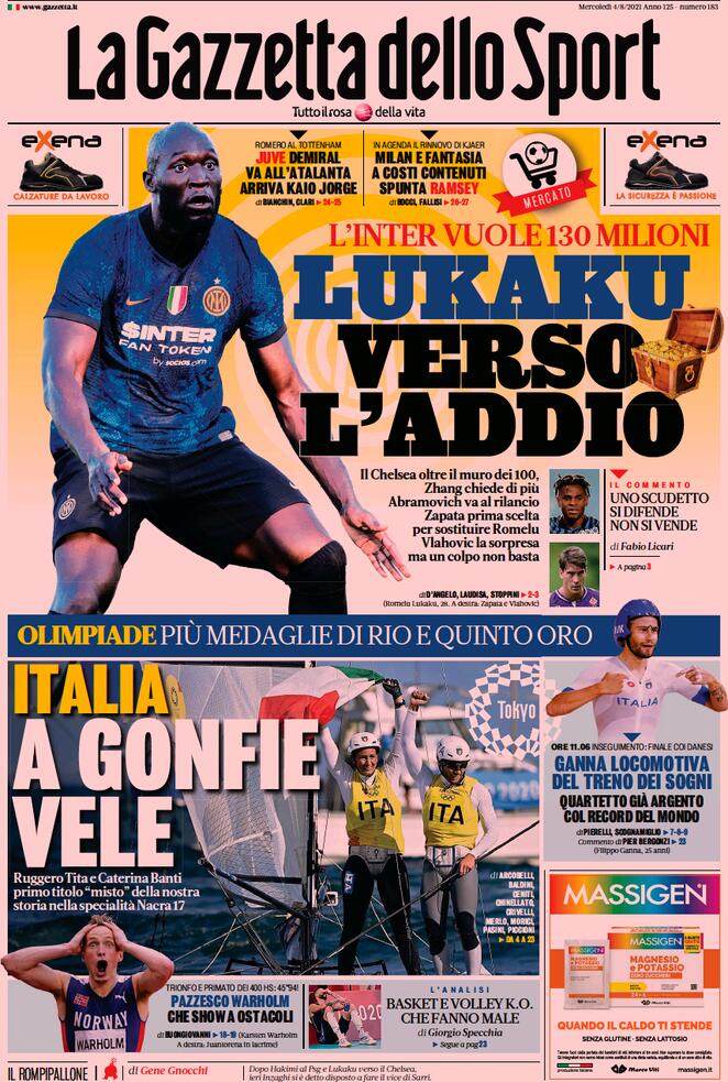 Le Prime Pagine dei Quotidiani Sportivi di Oggi – 4 agosto 27 WhatsApp Image 2021 08 04 at 07.39.28 1