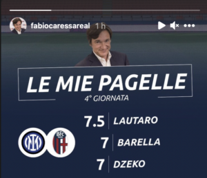 Le pagelle di Caressa: Lautaro il migliore, poi Barella... 29 Schermata 2021 09 20 alle 22.56.24