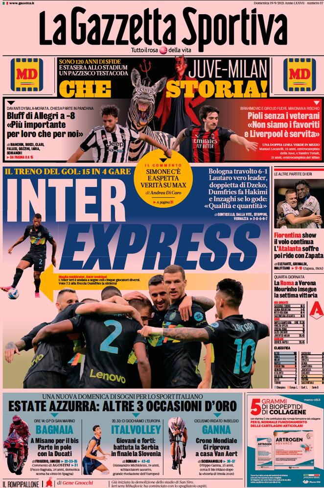 Le Prime Pagine dei Quotidiani Sportivi di Oggi – 19 settembre 27 WhatsApp Image 2021 09 19 at 07.45.09