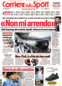 Le Prime Pagine dei Quotidiani Sportivi di Oggi – 30 ottobre 34 Corriere