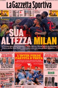 Le Prime Pagine dei Quotidiani Sportivi di Oggi – 17 ottobre 27 gazzetta