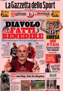 Le Prime Pagine dei Quotidiani Sportivi di Oggi – 14 ottobre 27 la gazzetta dello sport 2021 10 14 6167b093b0d3d