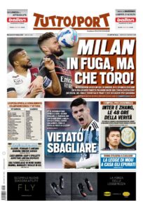 Le Prime Pagine dei Quotidiani Sportivi di Oggi – 27 ottobre 29 tutto 4