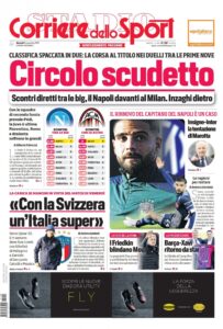 Le Prime Pagine dei Quotidiani Sportivi di Oggi – 9 novembre 34 Corriere 2