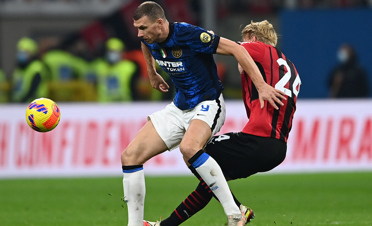 Inter Milan, il derby che fa invidia a tutta l'Europa 26 Dzeko Kjaer Milan Inter
