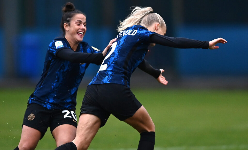Sampdoria Inter Women 2-3: vittoria dalle due facce per le nerazzurre 1 Esultanza Sonstevold
