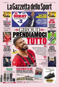 Le Prime Pagine dei Quotidiani Sportivi di Oggi – 5 novembre 33 Gazzetta 1