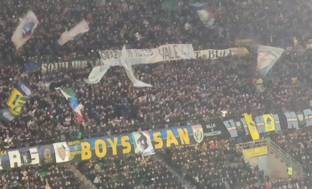 Inter-Cremonese: San Siro si colora di nerazzurro. Già venduti più di 60 mila biglietti 1 Valentino Rossi curva nord