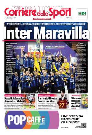 Le Prime Pagine dei Quotidiani Sportivi di Oggi – 13 Gennaio 28 corriere dello sport 013838126