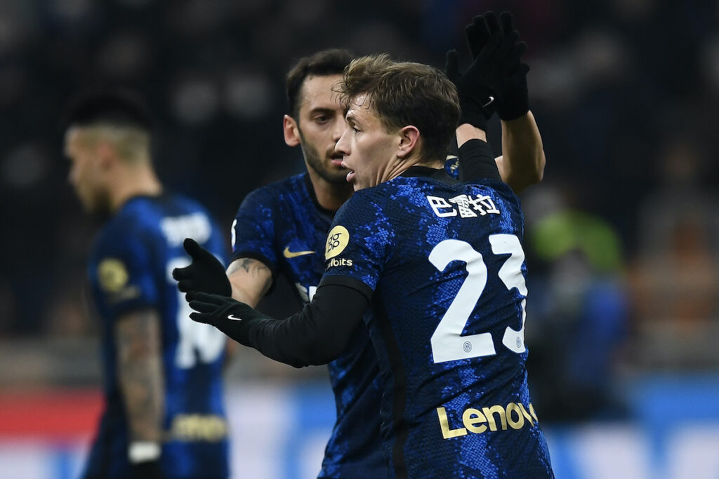 Inter Venezia 2-1: l'incornata nel finale di Dzeko fa volare i nerazzurri 1 esult gol Barella MG0 8735