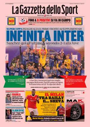 Le Prime Pagine dei Quotidiani Sportivi di Oggi – 13 Gennaio 27 la gazzetta dello sport 071151135