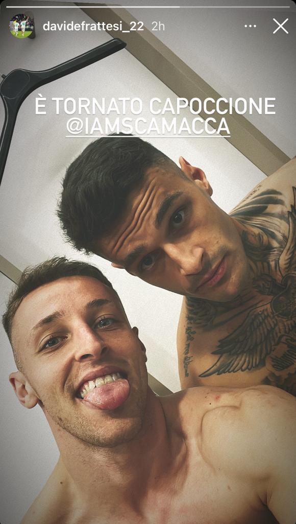 Inter Sassuolo, Scamacca e Frattesi festeggiano sui social 27 Instagram Frattesi