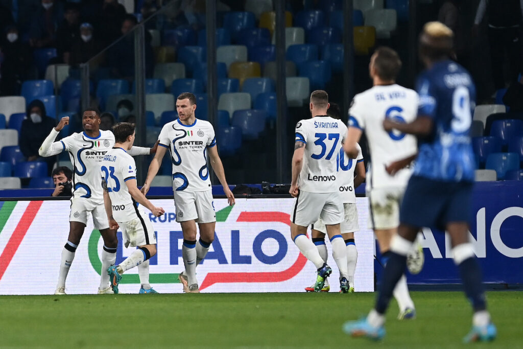 Napoli Inter, Inzaghi chiude il ciclo e ora può respirare 1 esult gol Dzeko DSC 2981