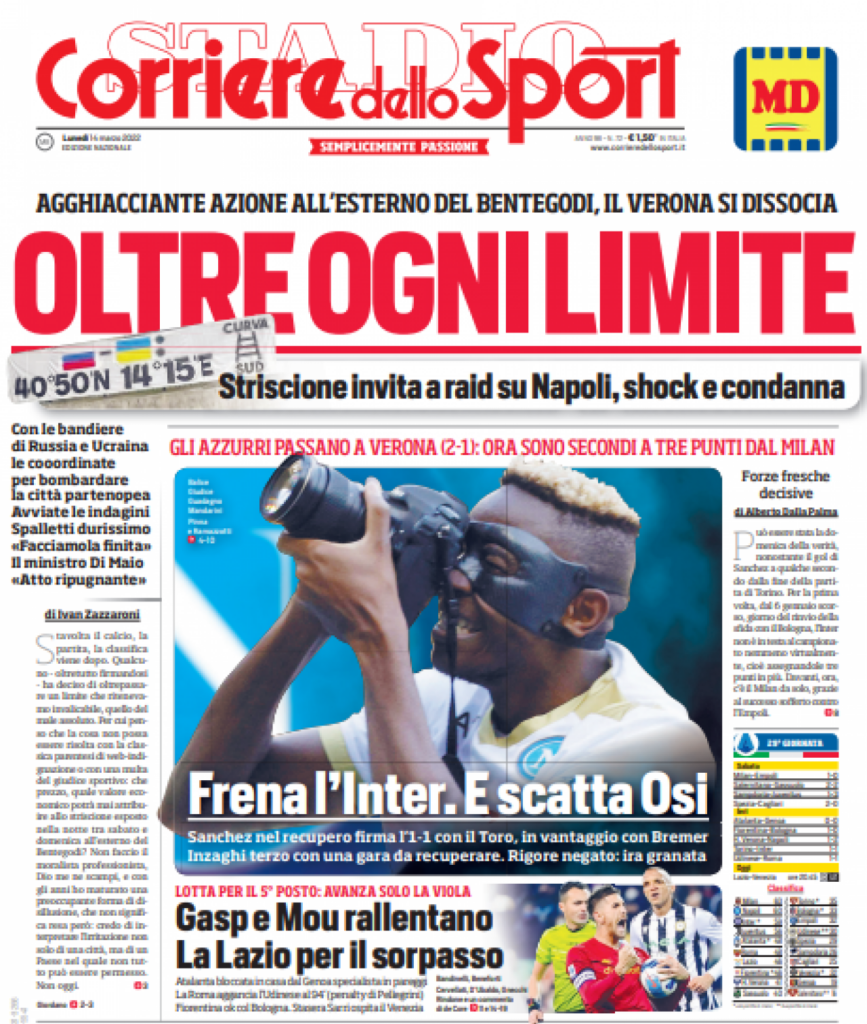 Le Prime Pagine dei Quotidiani Sportivi - 14 Marzo 29 2F1E0E7A 0E39 4672 A506 CBEABED9E60F