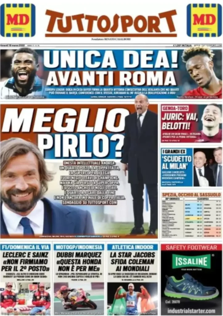 Le Prime Pagine dei Quotidiani Sportivi - 18 Marzo 29 Tuttosport 1200x1700.jpg