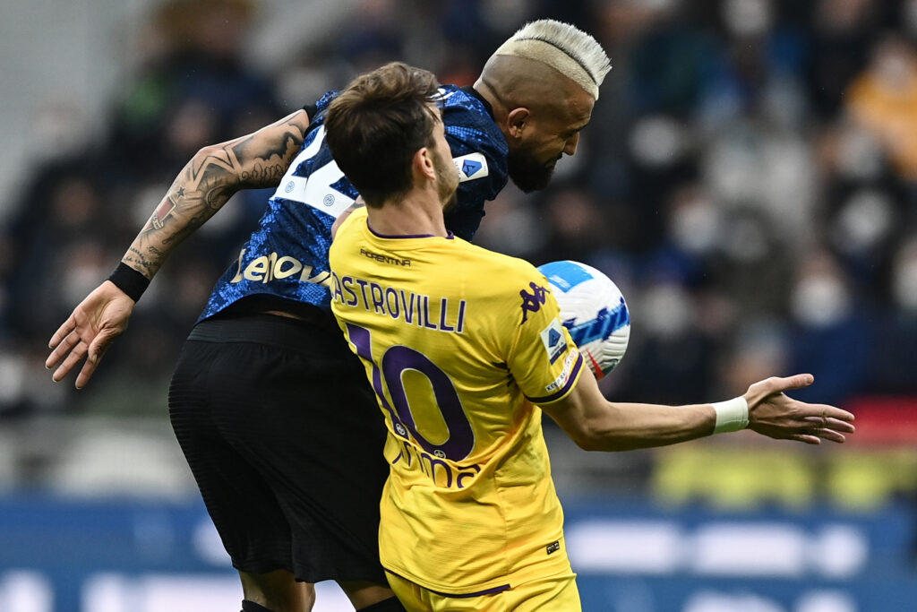 Inter Fiorentina 1-1: equilibrio a San Siro, Dumfries risponde a Torreira 1 Vidal Castrovilli MG0 2537