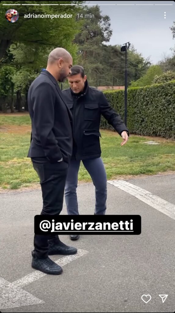 Adriano alla Pinetina: sorrisi e abbracci con Zanetti 27 adriano zanetti
