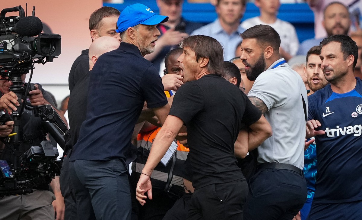 Conte festeggia un anno di Tottenham e scherza: «Mi vedete invecchiato?» 26 Conte tuchel imago1013847456h