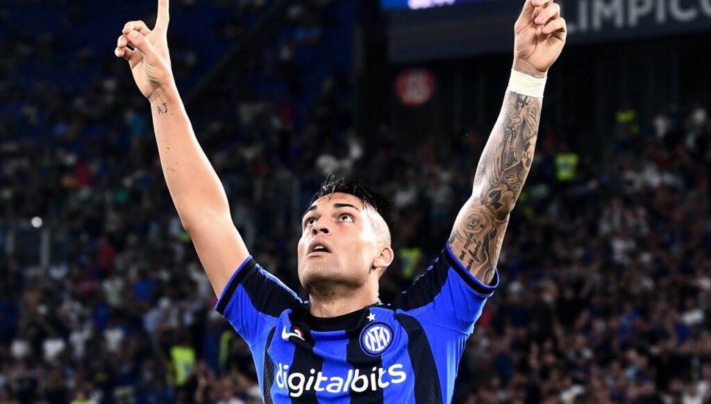 Lautaro a Sky dopo Barcellona-Inter: «Siamo tornati. I gol arrivano quando meno te lo aspetti» 1 esult gol Lautaro MG6 8300