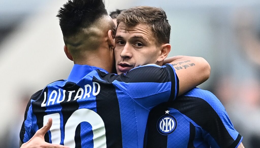 Pagelle Inter-Salernitana: Barella e Calhanoglu dominanti. Si rivede il vero Lautaro 1 esult gol Barella MG8 4156