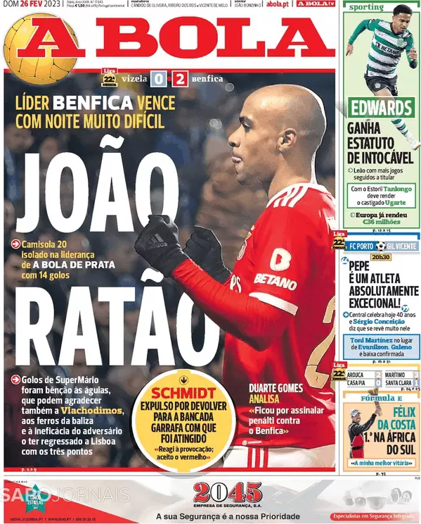 Le Prime Pagine dei Quotidiani Sportivi Internazionali - 26 febbraio 32 a bola 074113126