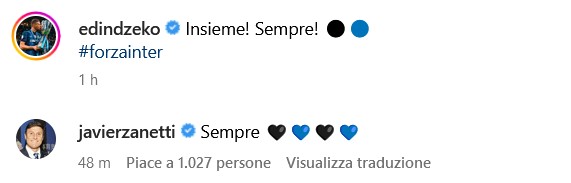 Dzeko con orgoglio: il post da vero interista sui social 27 Dzeko Zanetti