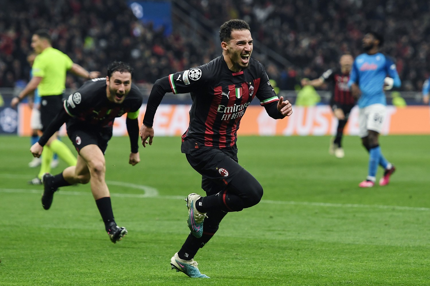 Bennacer a DAZN: «KO con l'Inter? E' stato un mese...» 26 esult gol Bennacer MG5 6992