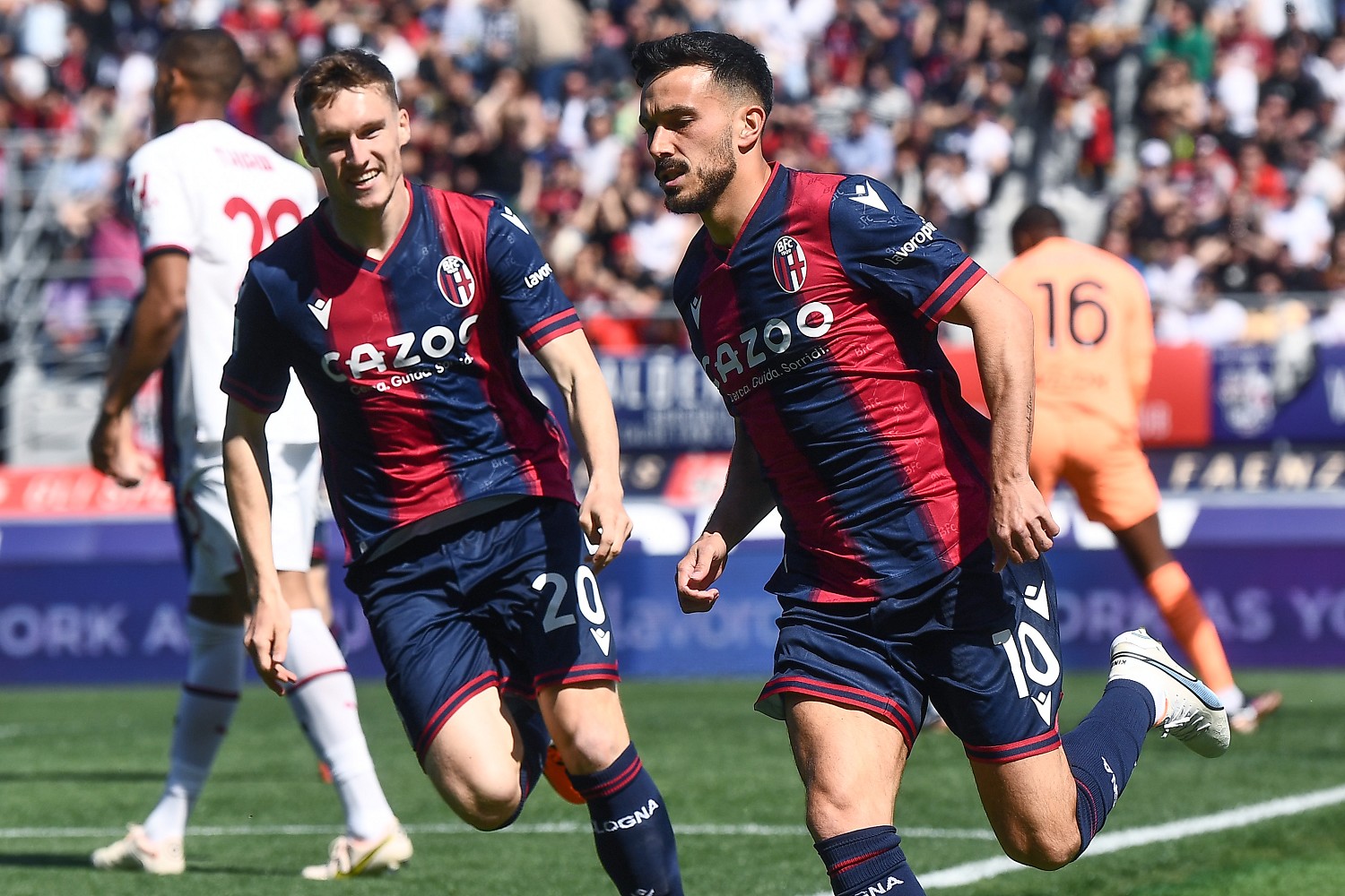 Serie A, il Milan frena ancora: a Bologna è solo pareggio 26 esult gol Sansone MG6 3040