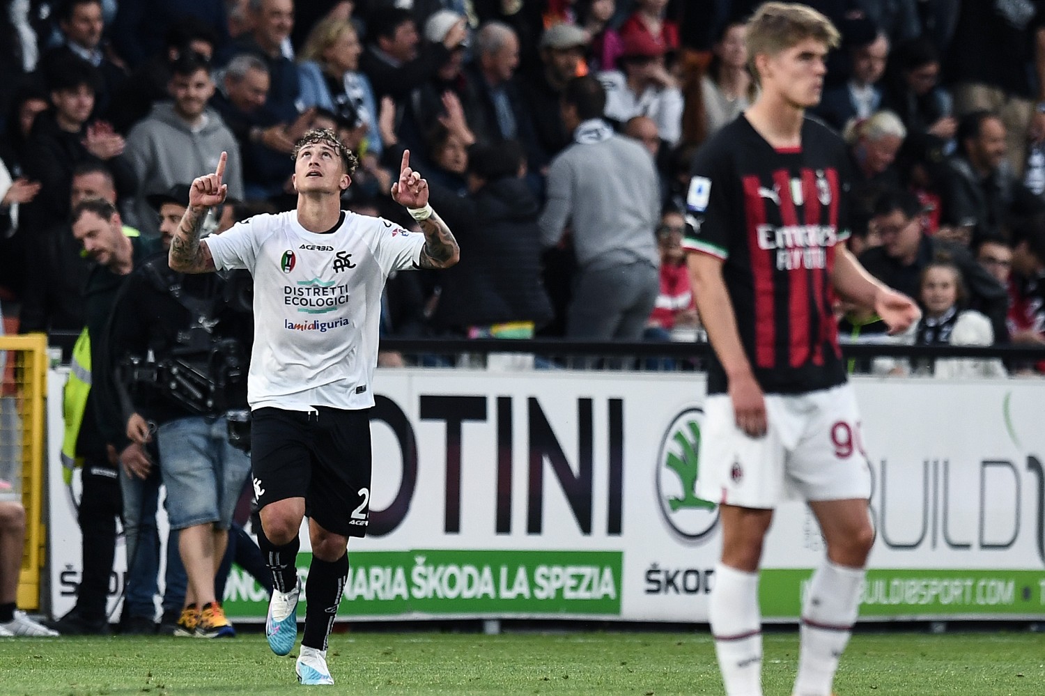 Spezia-Milan 2-0, i rossoneri cadono al Picco: in gol anche Esposito 26 esult gol Esposito MP1 4560