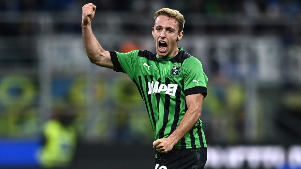 Frattesi Inter, l'agente: «Trattativa ai dettagli. Preferenza sempre per i nerazzurri» 1 esult gol Frattesi MG8 2247