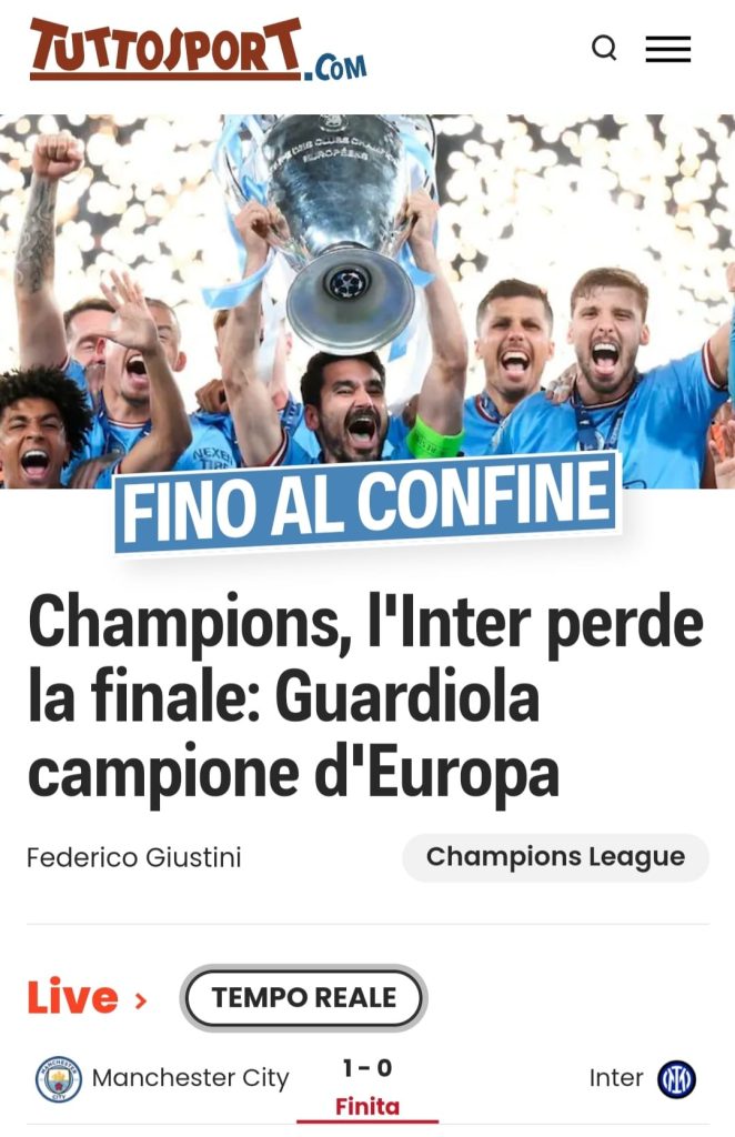 City-Inter, l'homepage di Tuttosport fa infuriare gli interisti - FOTO 27 Immagine WhatsApp 2023 06 11 ore 09.02.50