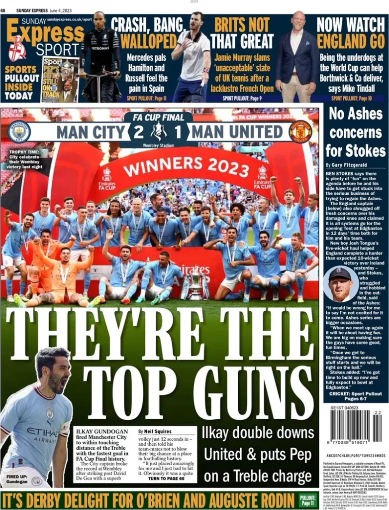 Prime Pagine sportive Internazionali di oggi, 4 giugno 27 daily express sport 001138722