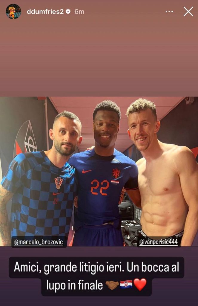 Olanda KO, Dumfries e gli auguri a Brozo e Perisic: «In bocca al lupo in finale» - FOTO 27 photo 2023 06 15 16 33 32