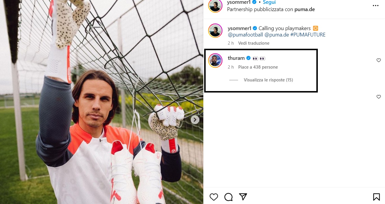 Thuram fa un assist all'Inter per Sommer? L'indizio social - FOTO 26 Social Sommer Thuram