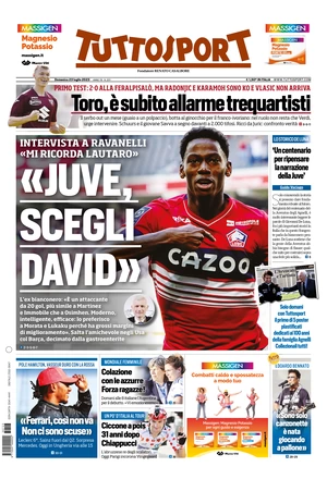Le Prime Pagine dei Quotidiani Sportivi - 23 luglio 29 image 12