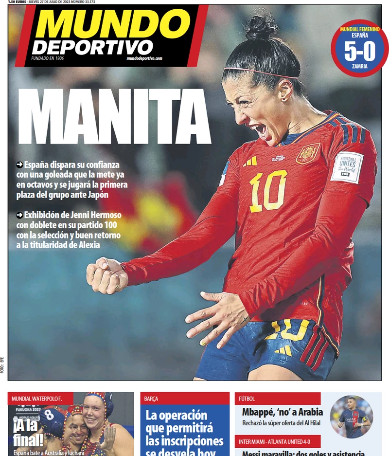 Le Prime Pagine dei Quotidiani Sportivi Internazionali - 27 luglio 31 mundo deportivo 032307221