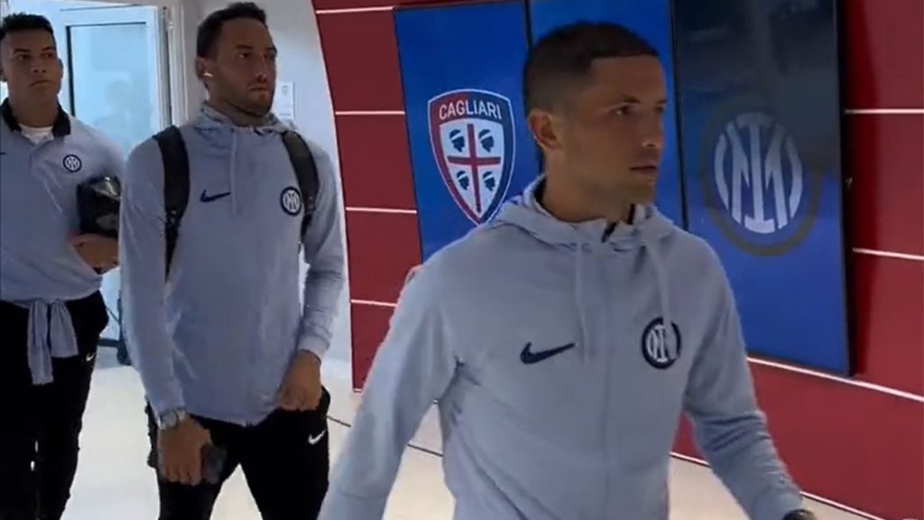 Cagliari Inter, arrivo nerazzurri