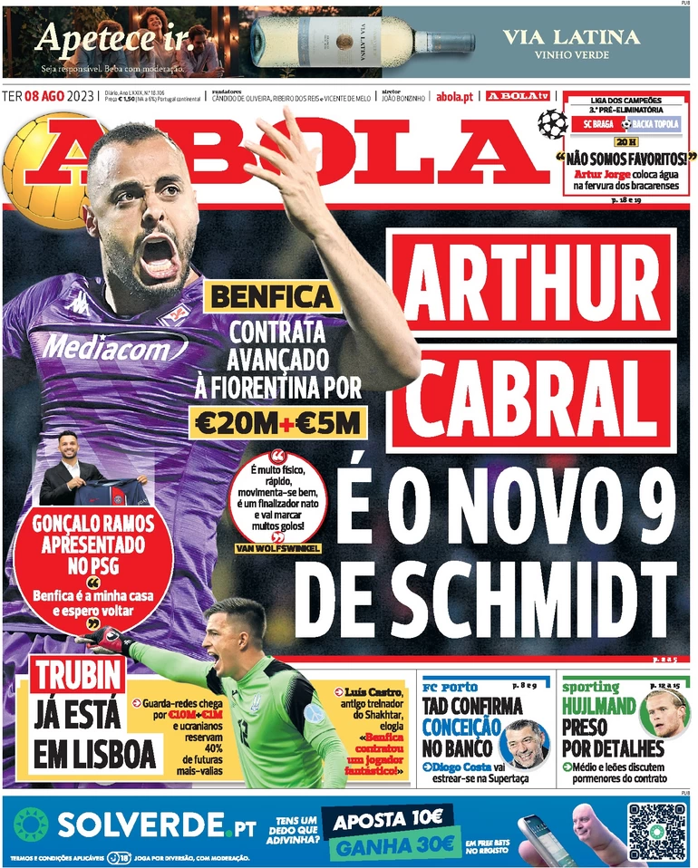 Le Prime Pagine dei Quotidiani Sportivi Internazionali - 8 agosto 27 a bola 050044111