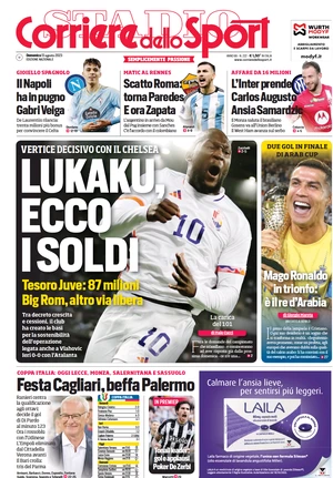 Le Prime Pagine dei Quotidiani Sportivi - 13 agosto 28 image 1