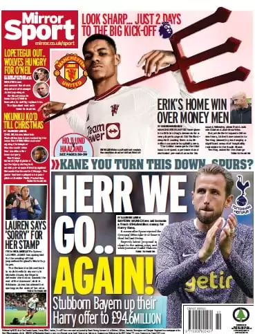 Le Prime Pagine dei Quotidiani Sportivi Internazionali - 10 agosto 31 mirror sport 094945919