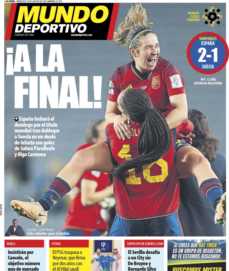 Le Prime Pagine dei Quotidiani Sportivi Internazionali - 16 agosto 31 mundo deportivo 041740497