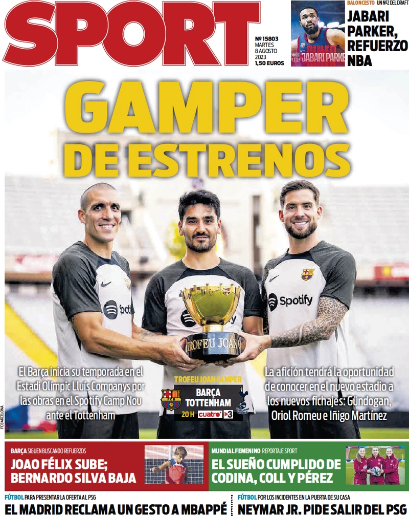 Le Prime Pagine dei Quotidiani Sportivi Internazionali - 8 agosto 33 sport es 025808418